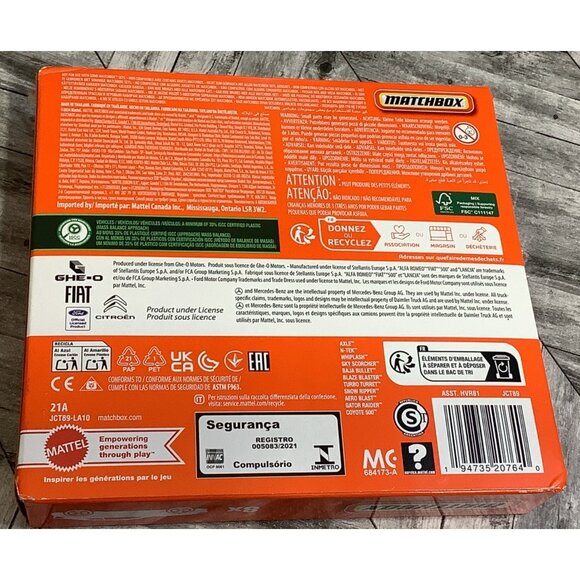 Matchbox 8-Car Set Exclusive Vehicles Die-Cast Fiat Ford Citroen Mercedes Benz - Picture 2 of 5